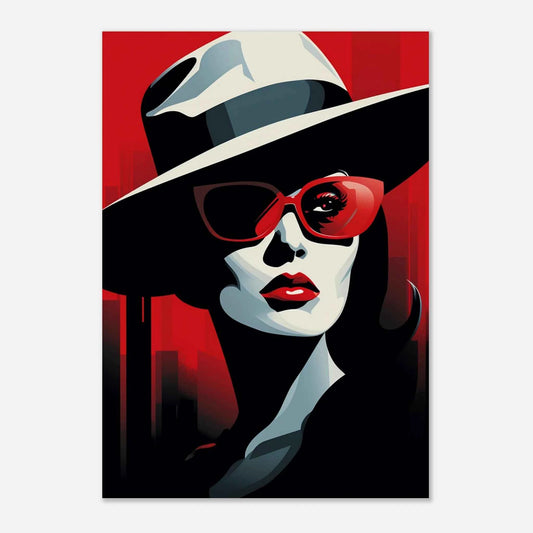 Bold Red & Black Art Print