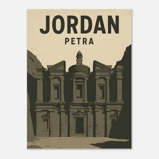Jordan Petra Vintage Travel Poster - Canvasero