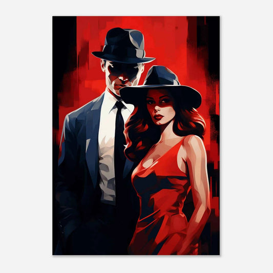 Dramatic Red & Black Duo Art Print