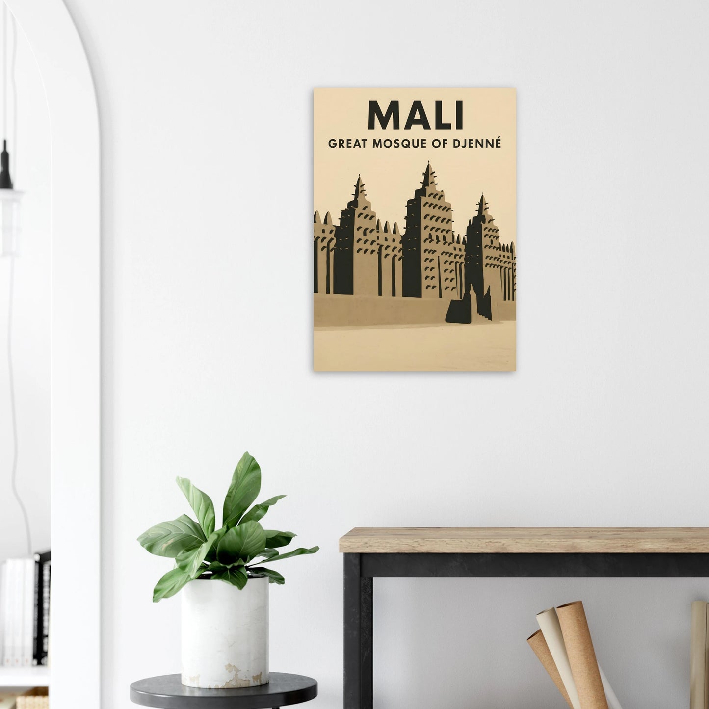 Mali Great Mosque Poster – Earthy Tones Art Print - Canvasero