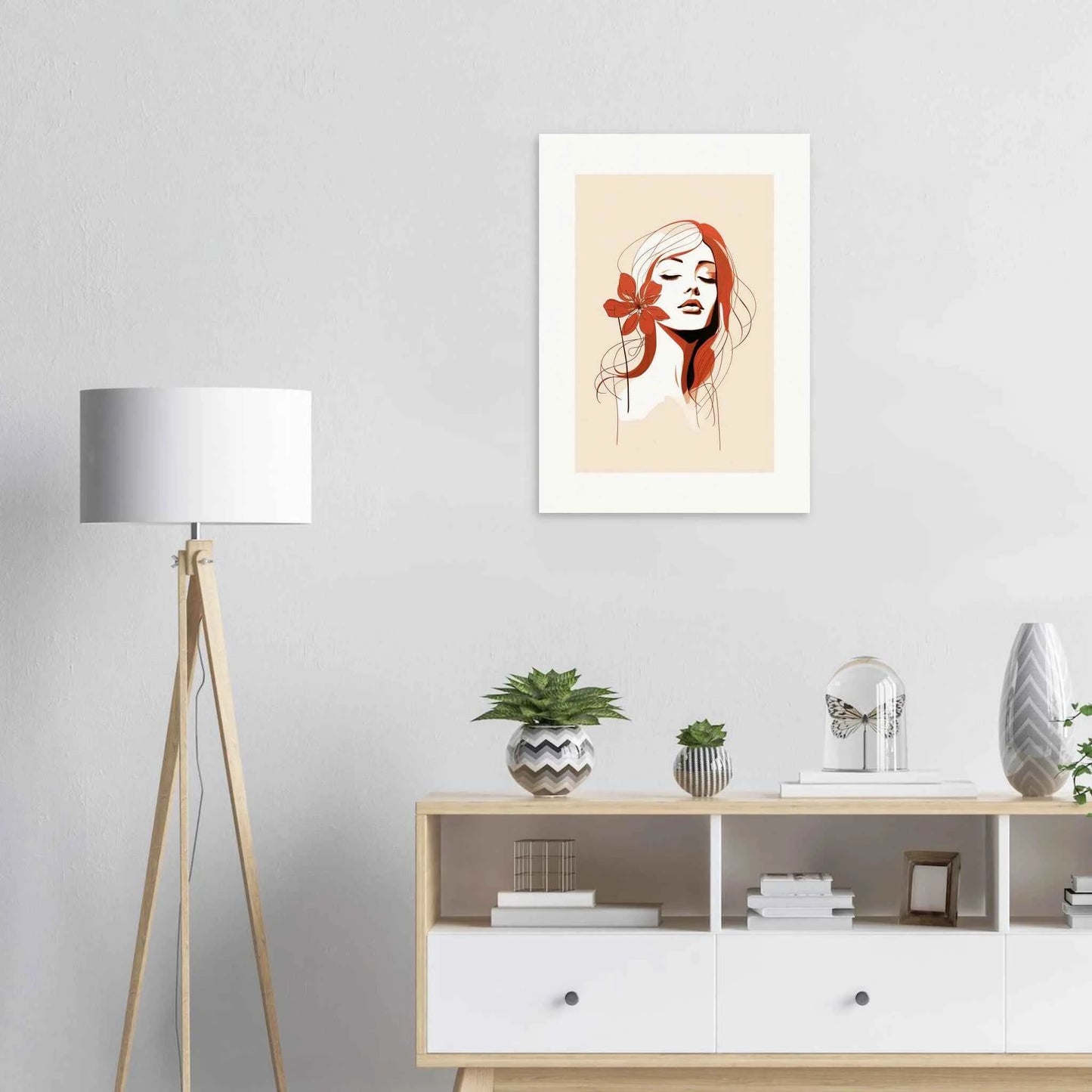 Serene Bloom Portrait Print