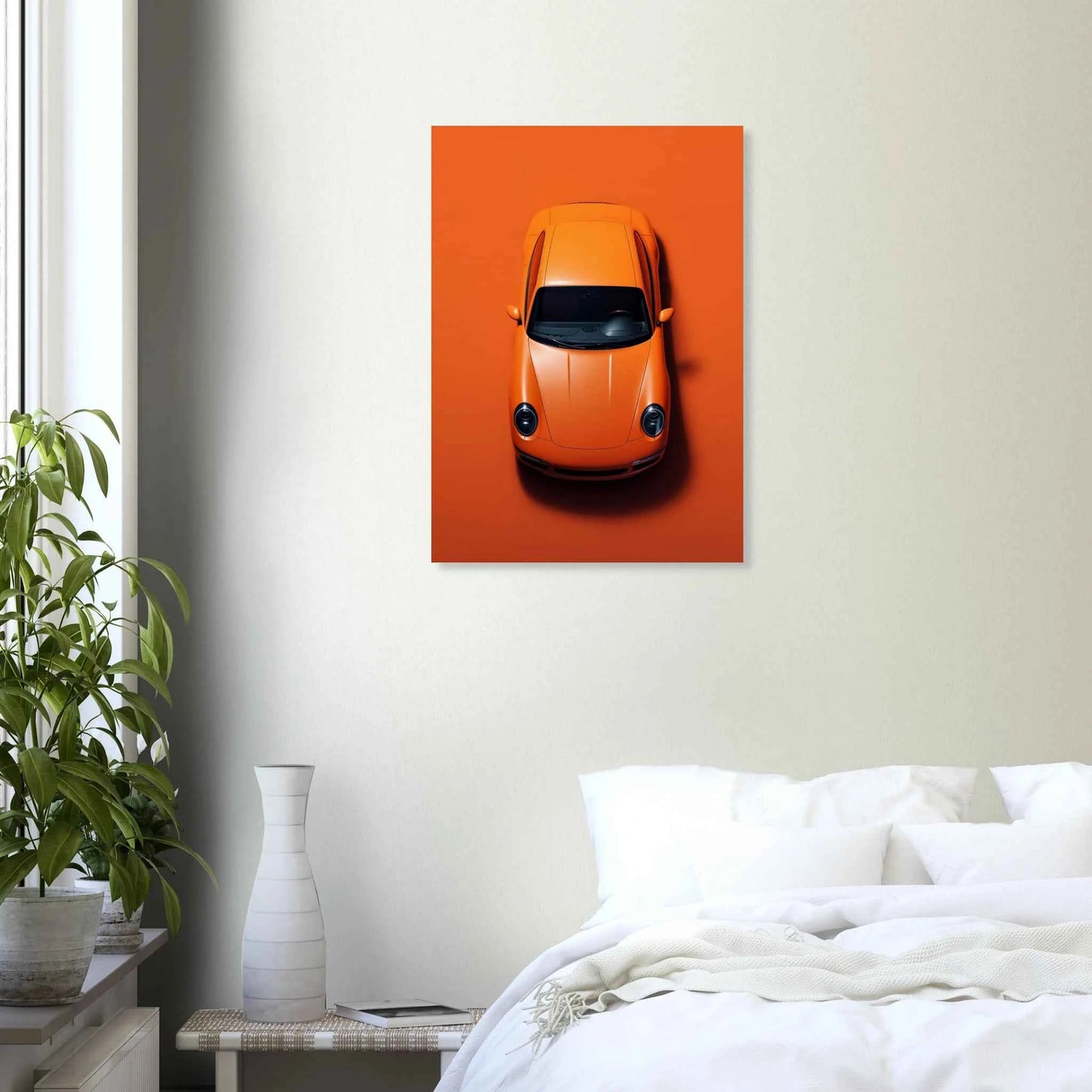Orange Sports Car Poster