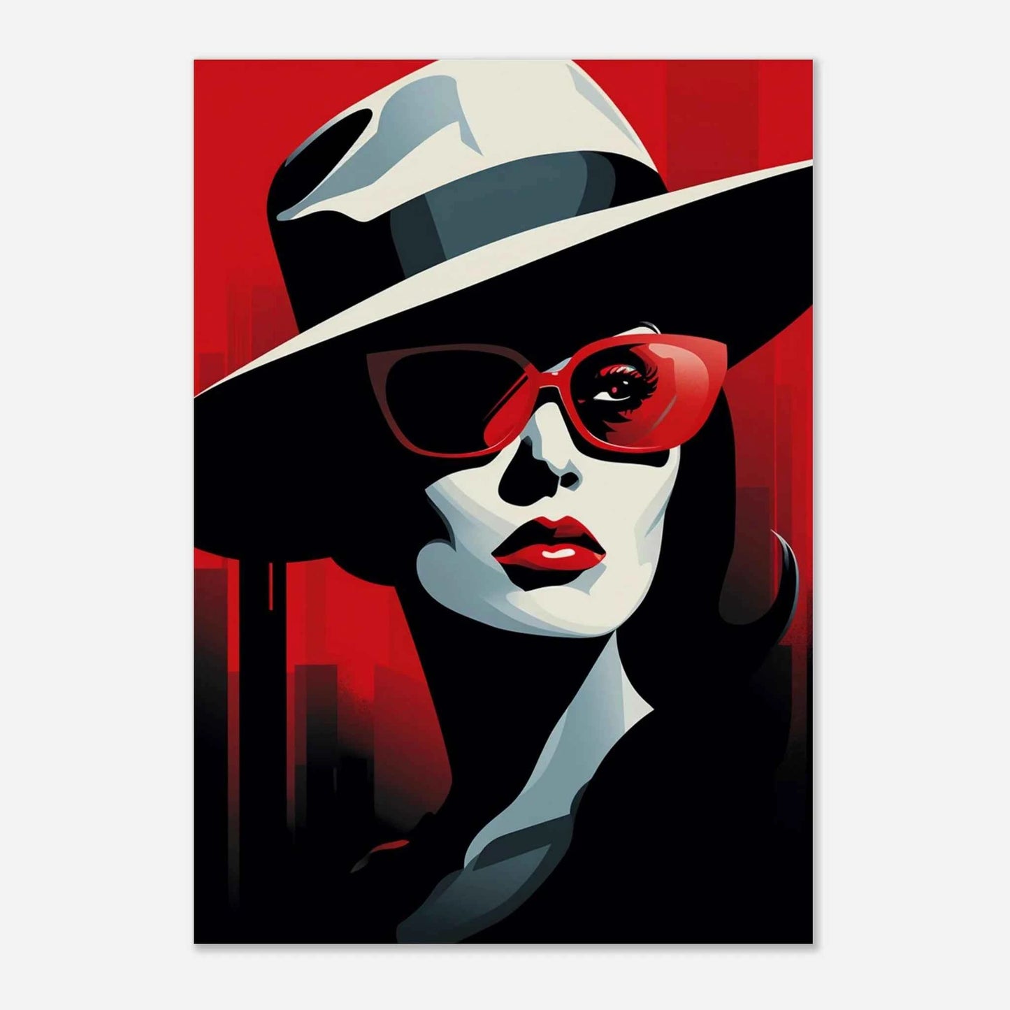 Bold Red & Black Art Print