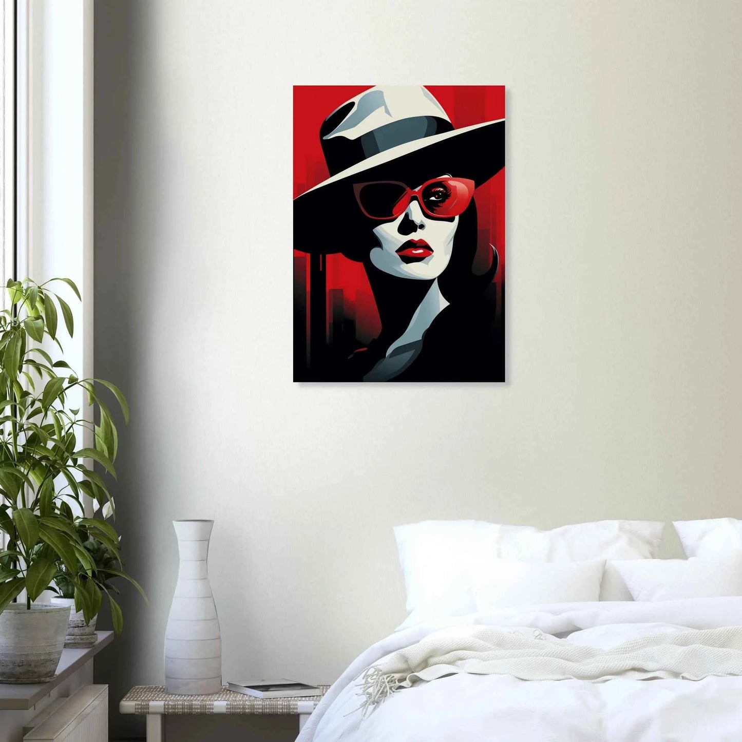 Bold Red & Black Art Print