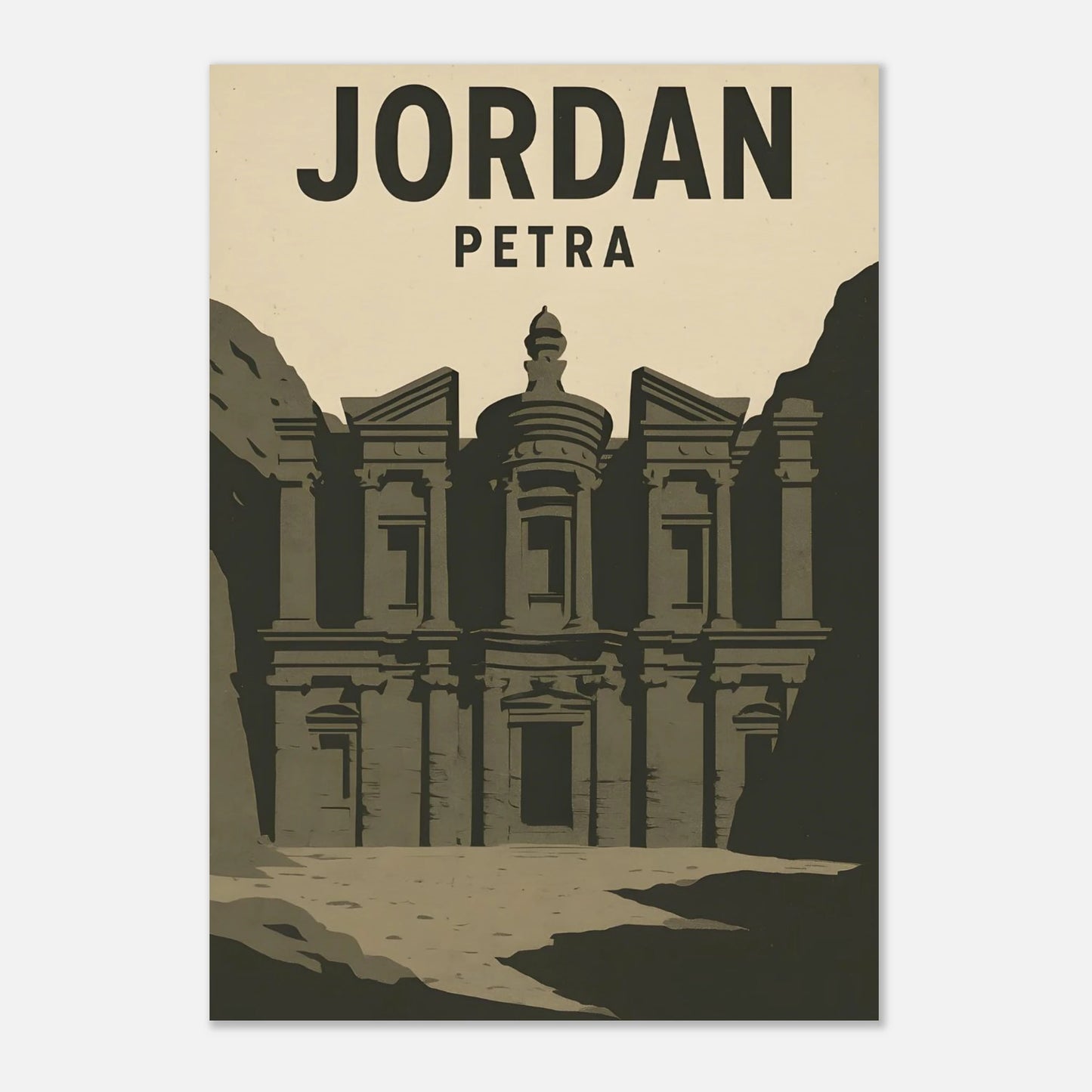 Jordan Petra Vintage Travel Poster - Canvasero