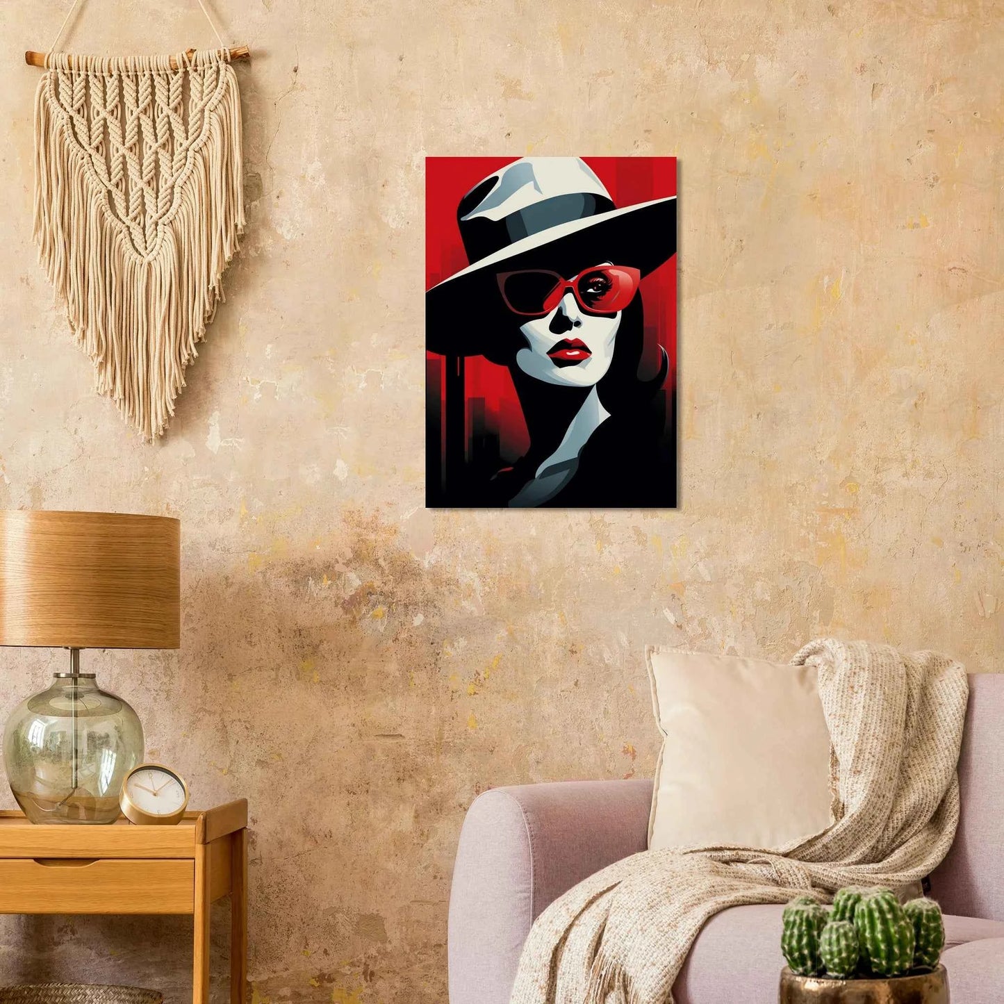 Bold Red & Black Art Print