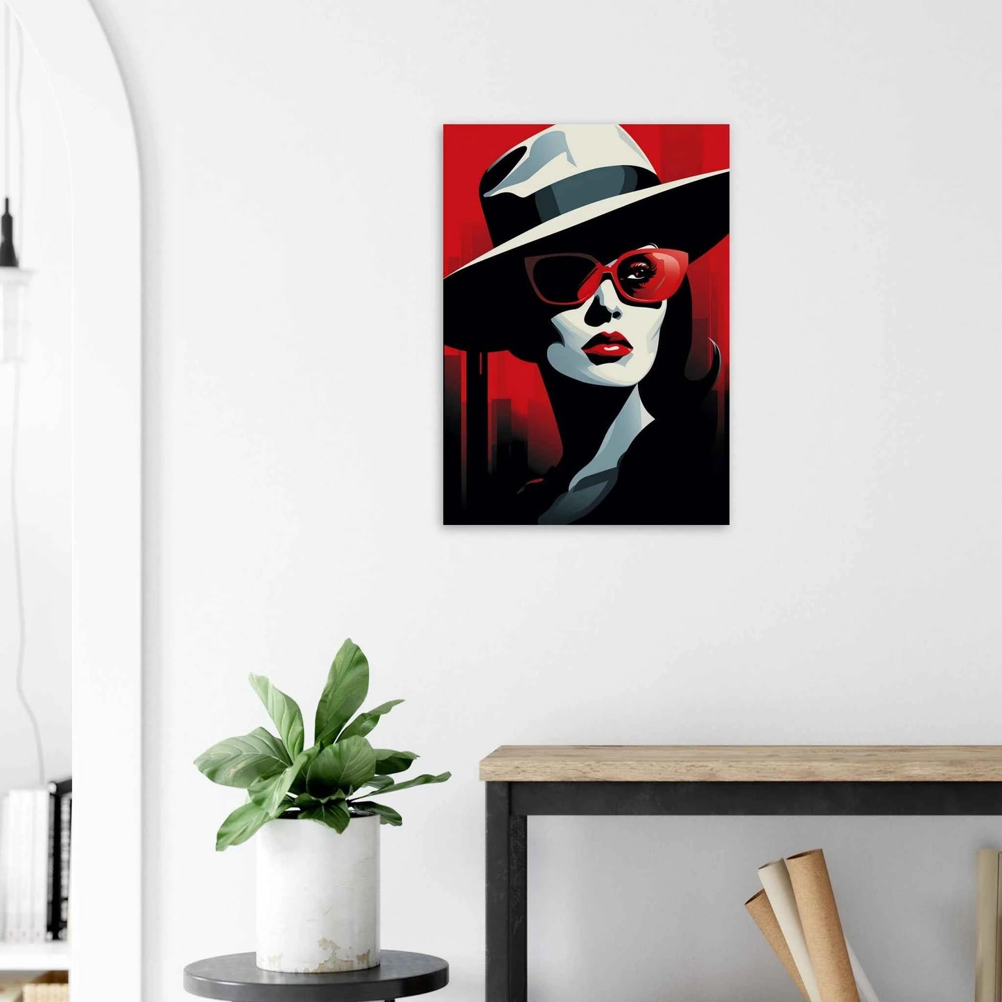 Bold Red & Black Art Print