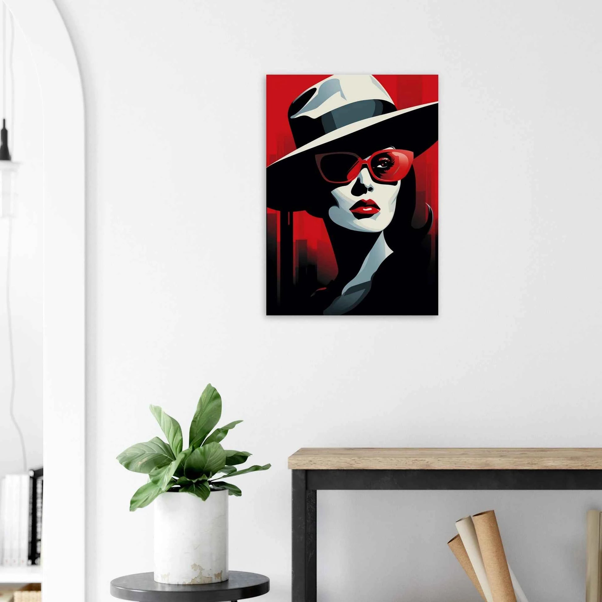 Bold Red & Black Art Print