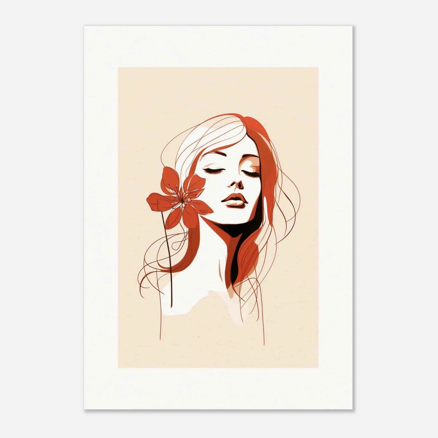 Serene Bloom Portrait Print