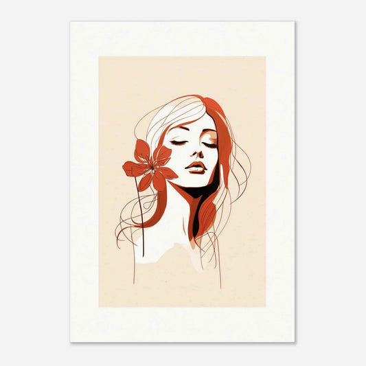 Serene Bloom Portrait Print
