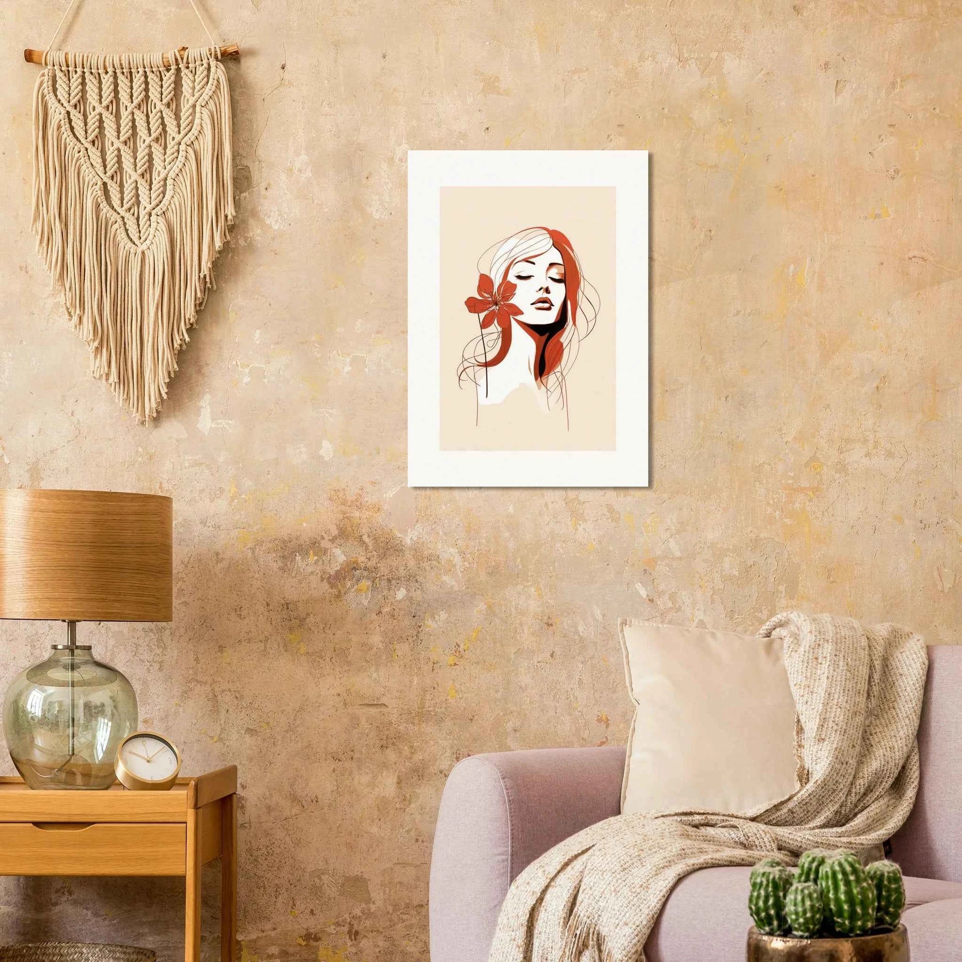 Serene Bloom Portrait Print