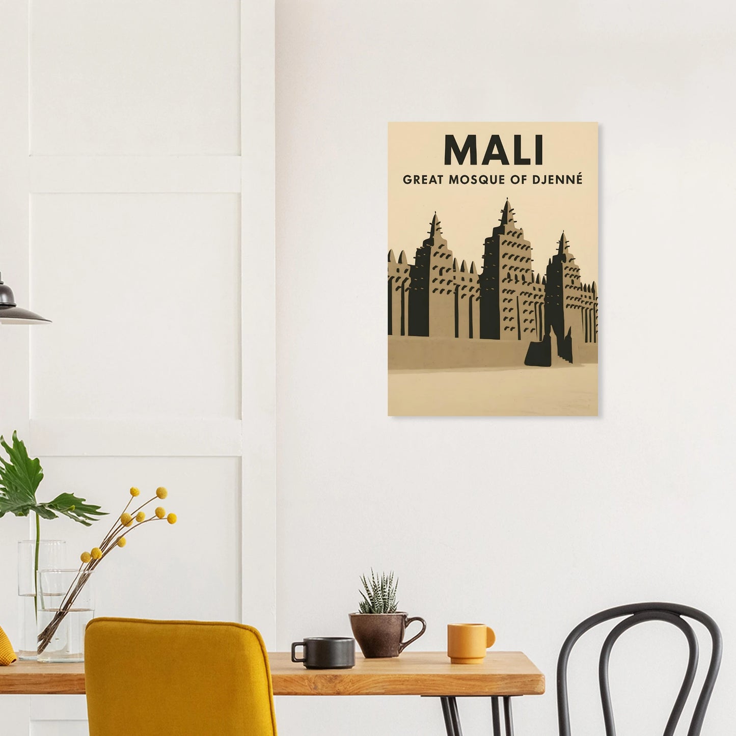 Mali Great Mosque Poster – Earthy Tones Art Print - Canvasero