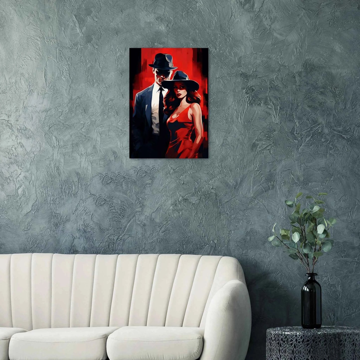 Dramatic Red & Black Duo Art Print