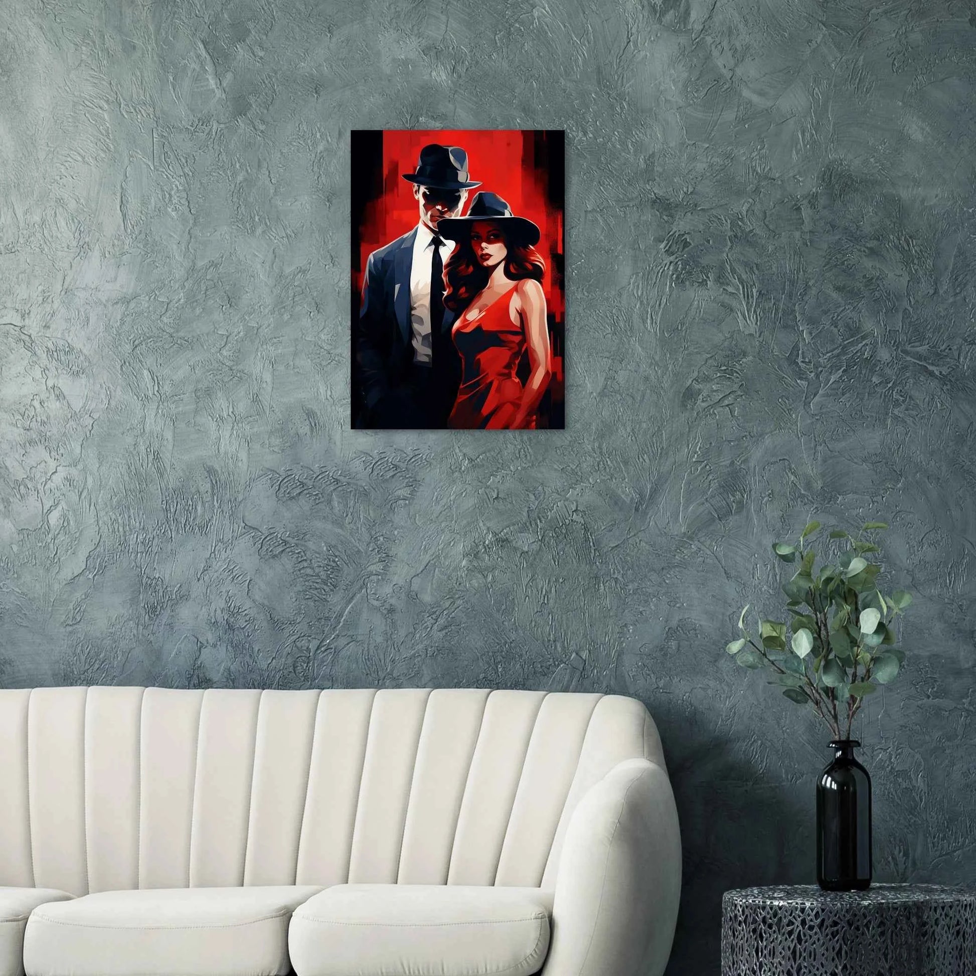 Dramatic Red & Black Duo Art Print