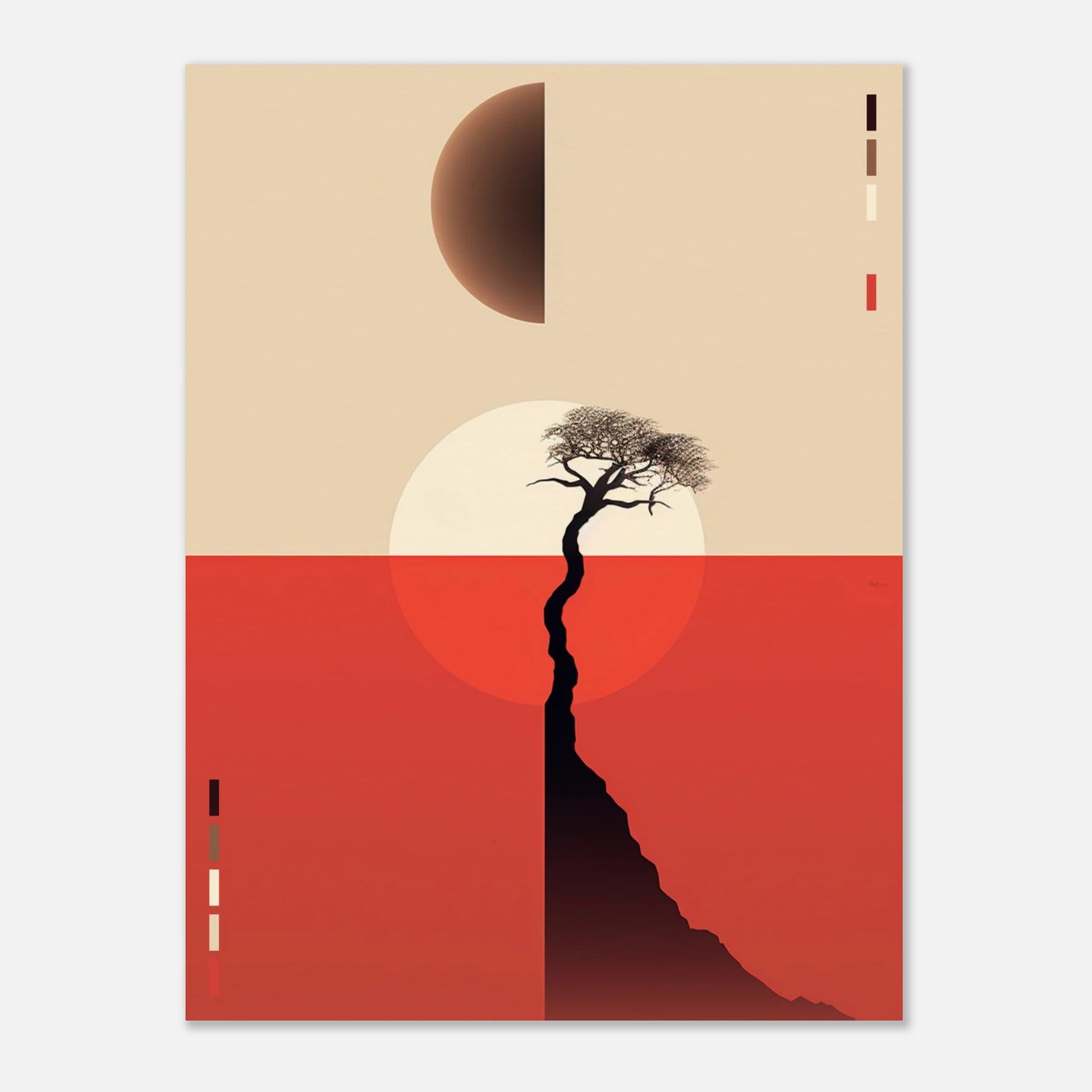 Minimalist Arid Landscape - Canvasero
