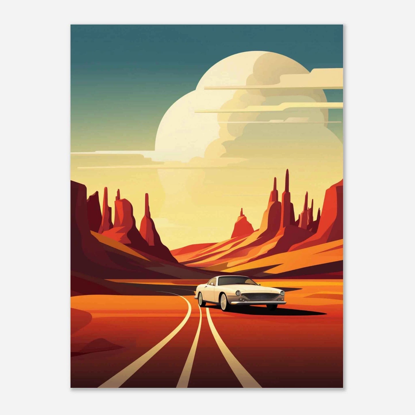 Desert Drive Art Print