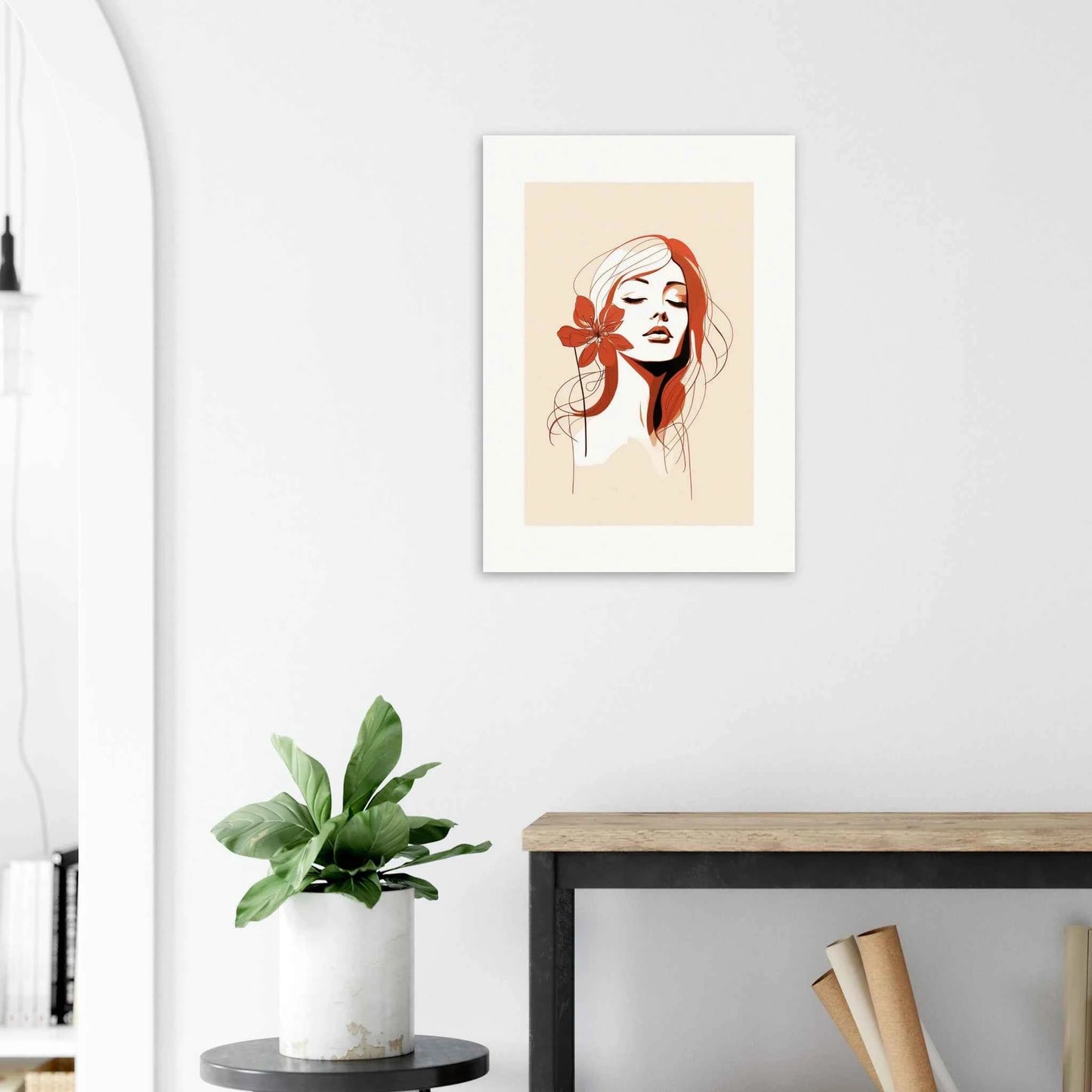 Serene Bloom Portrait Print
