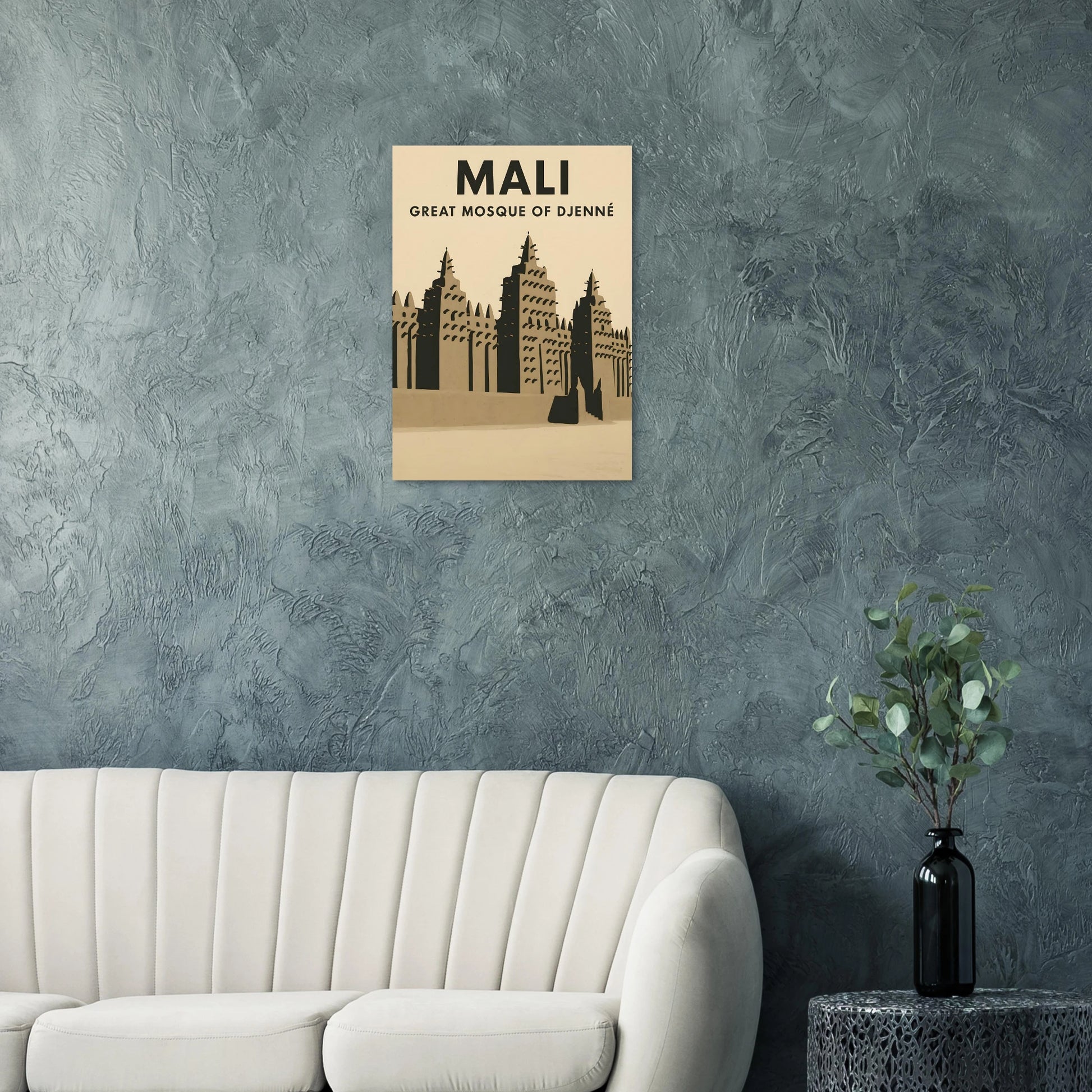 Mali Great Mosque Poster – Earthy Tones Art Print - Canvasero