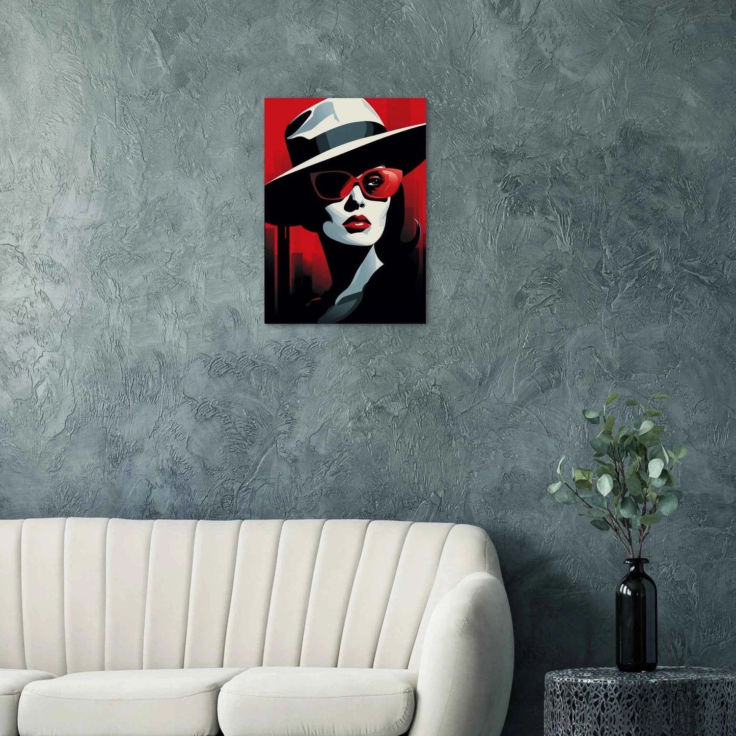 Bold Red & Black Art Print