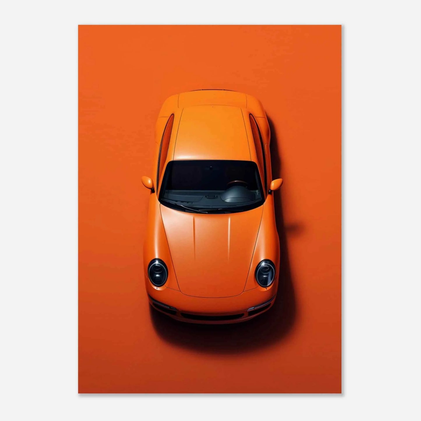 Orange Sports Car Poster