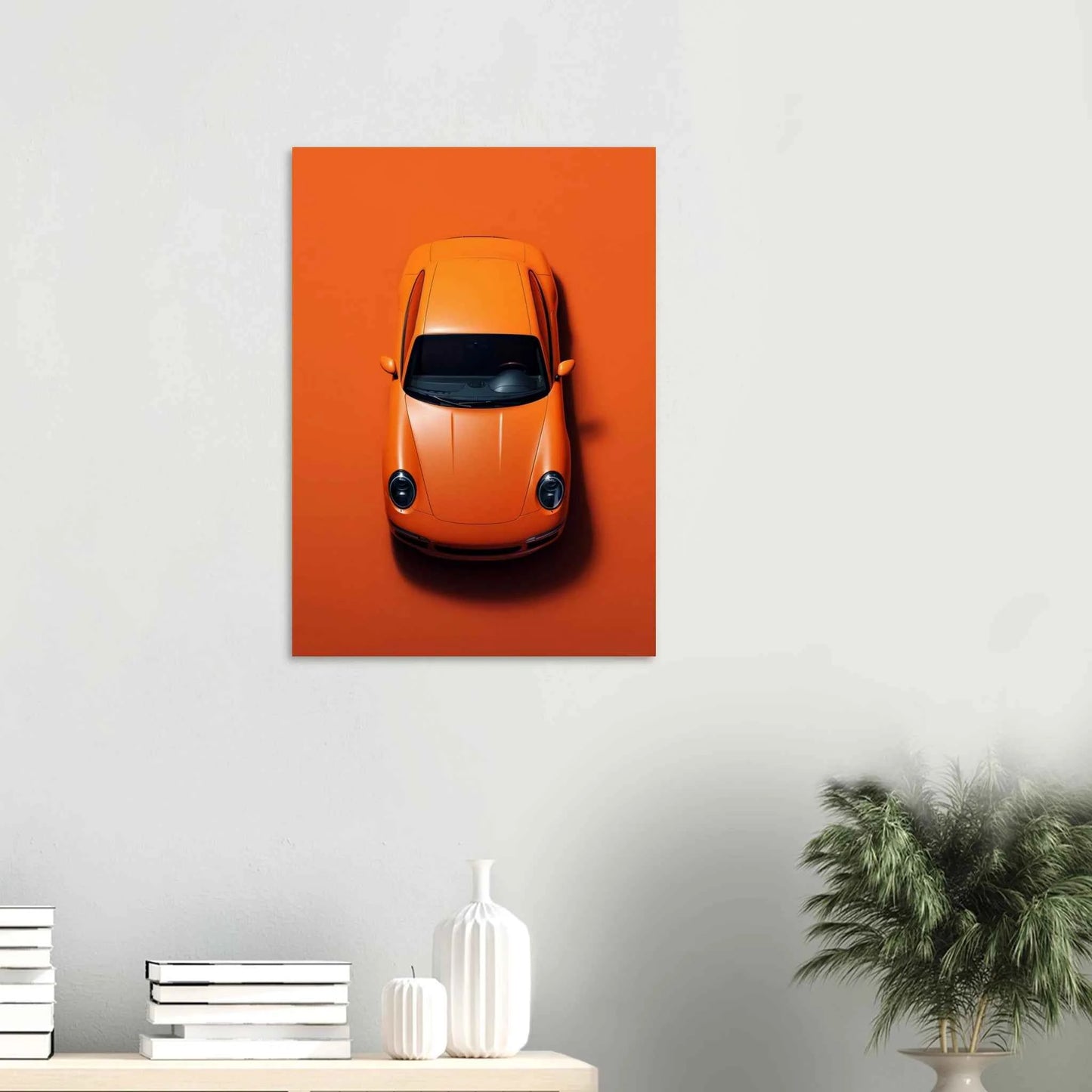 Orange Sports Car Poster
