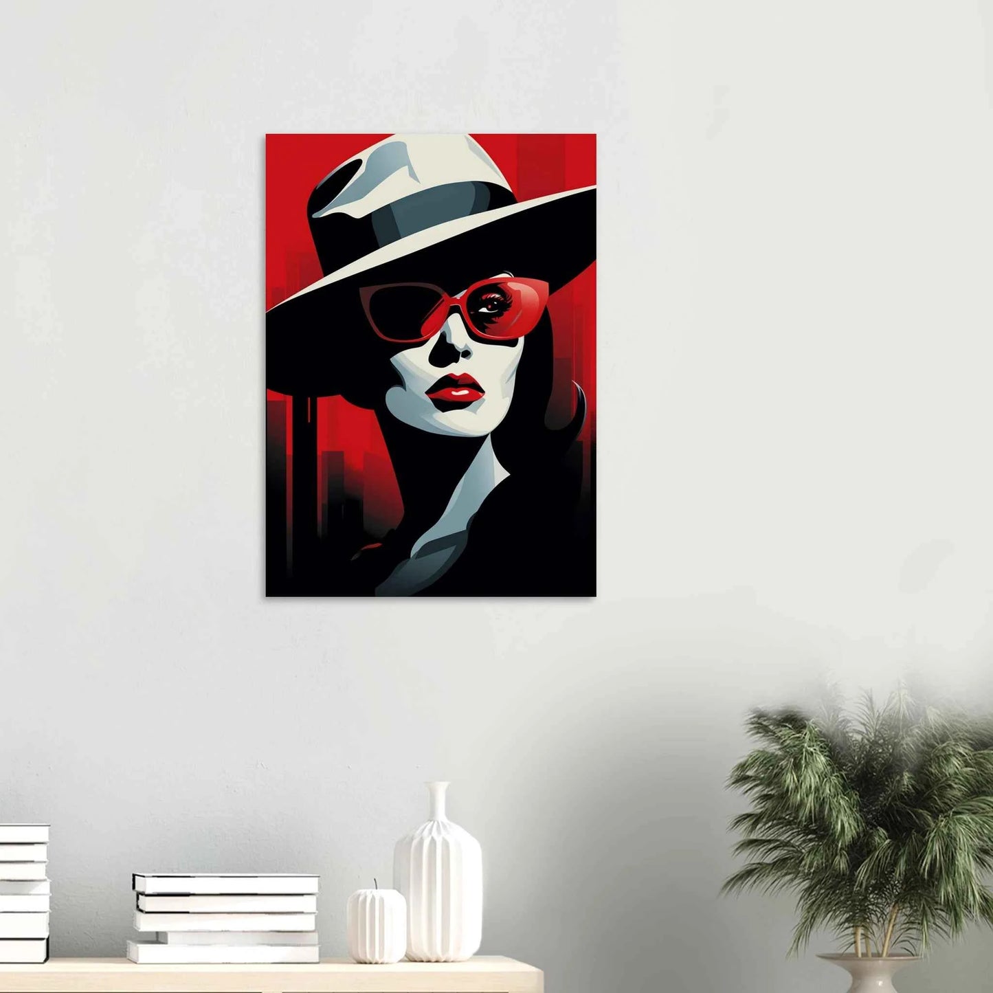 Bold Red & Black Art Print