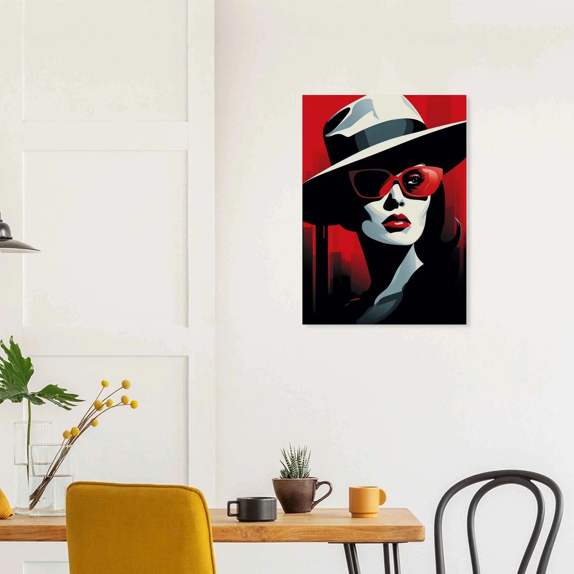 Bold Red & Black Art Print