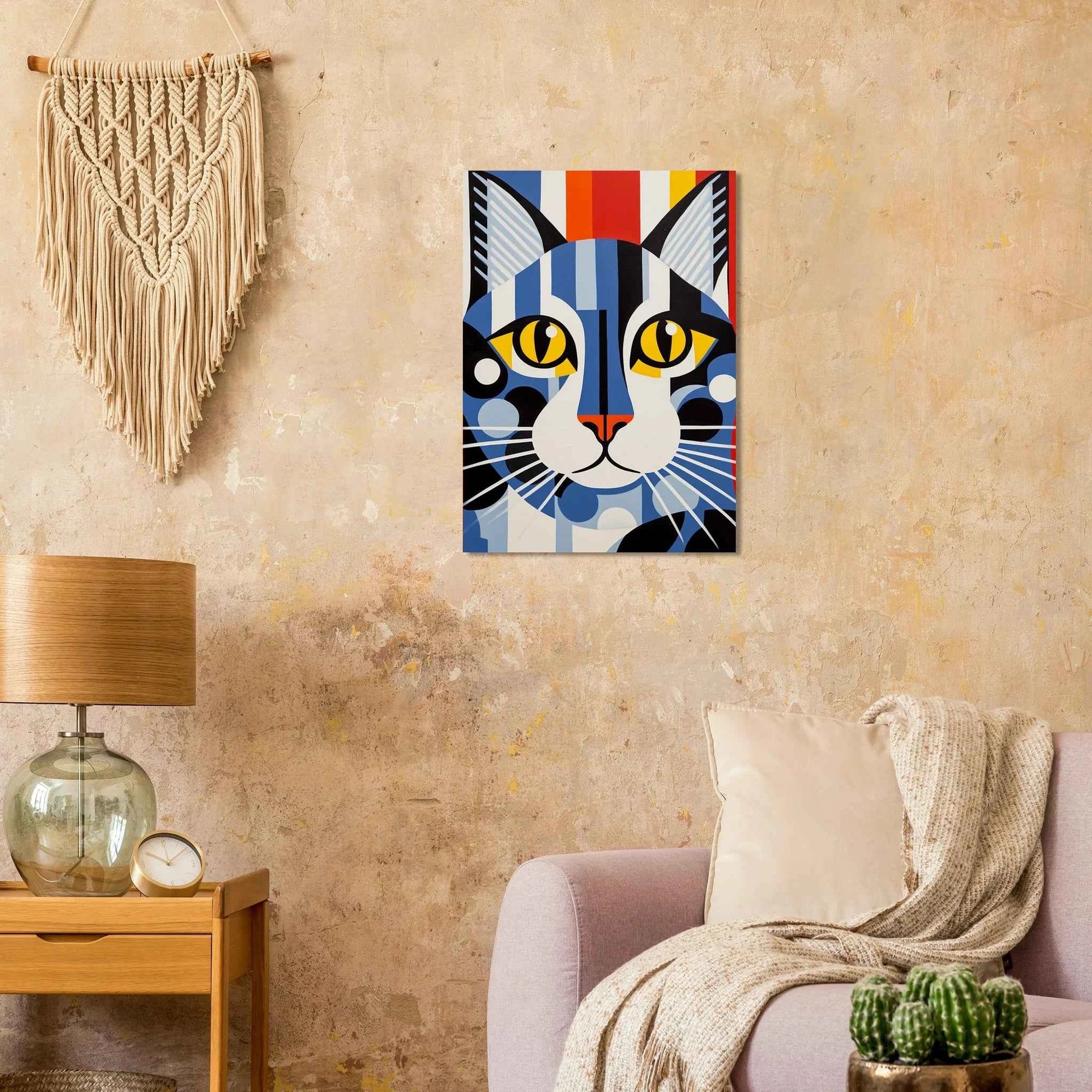 Pop Art Cat Poster in Vibrant