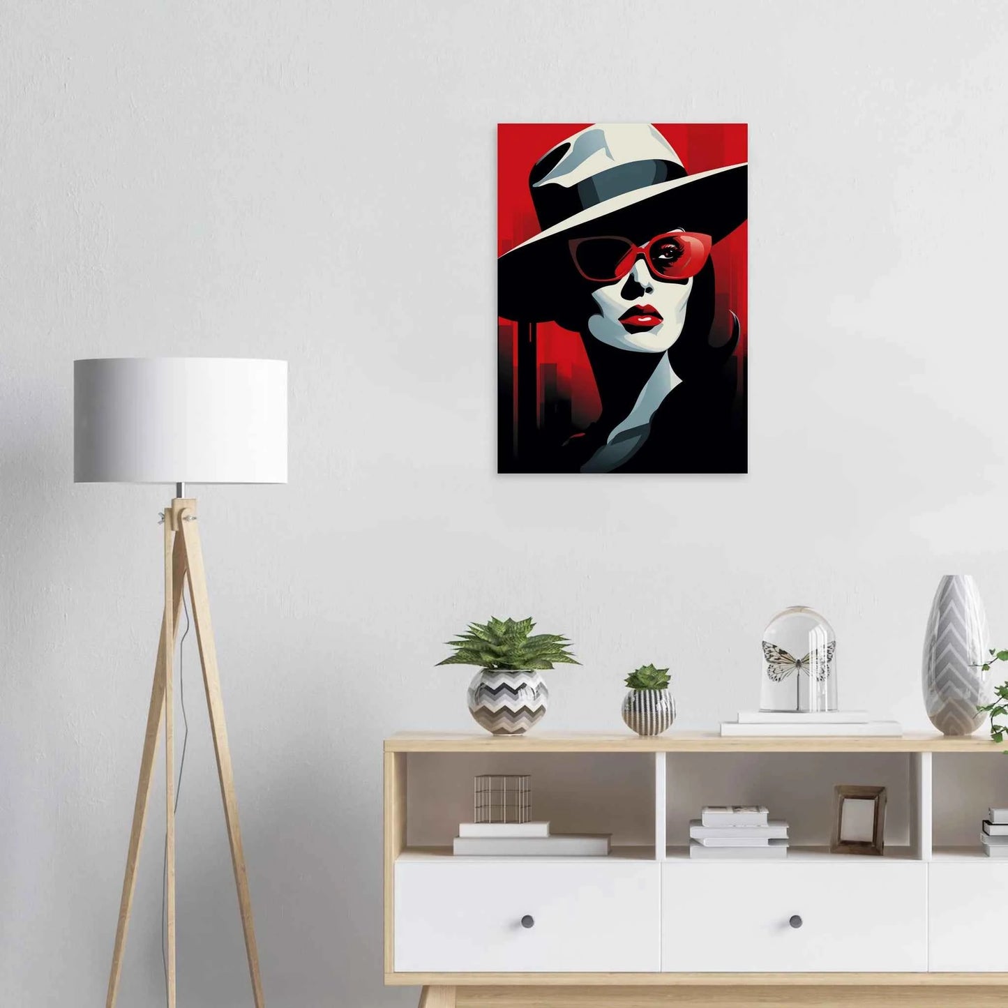 Bold Red & Black Art Print