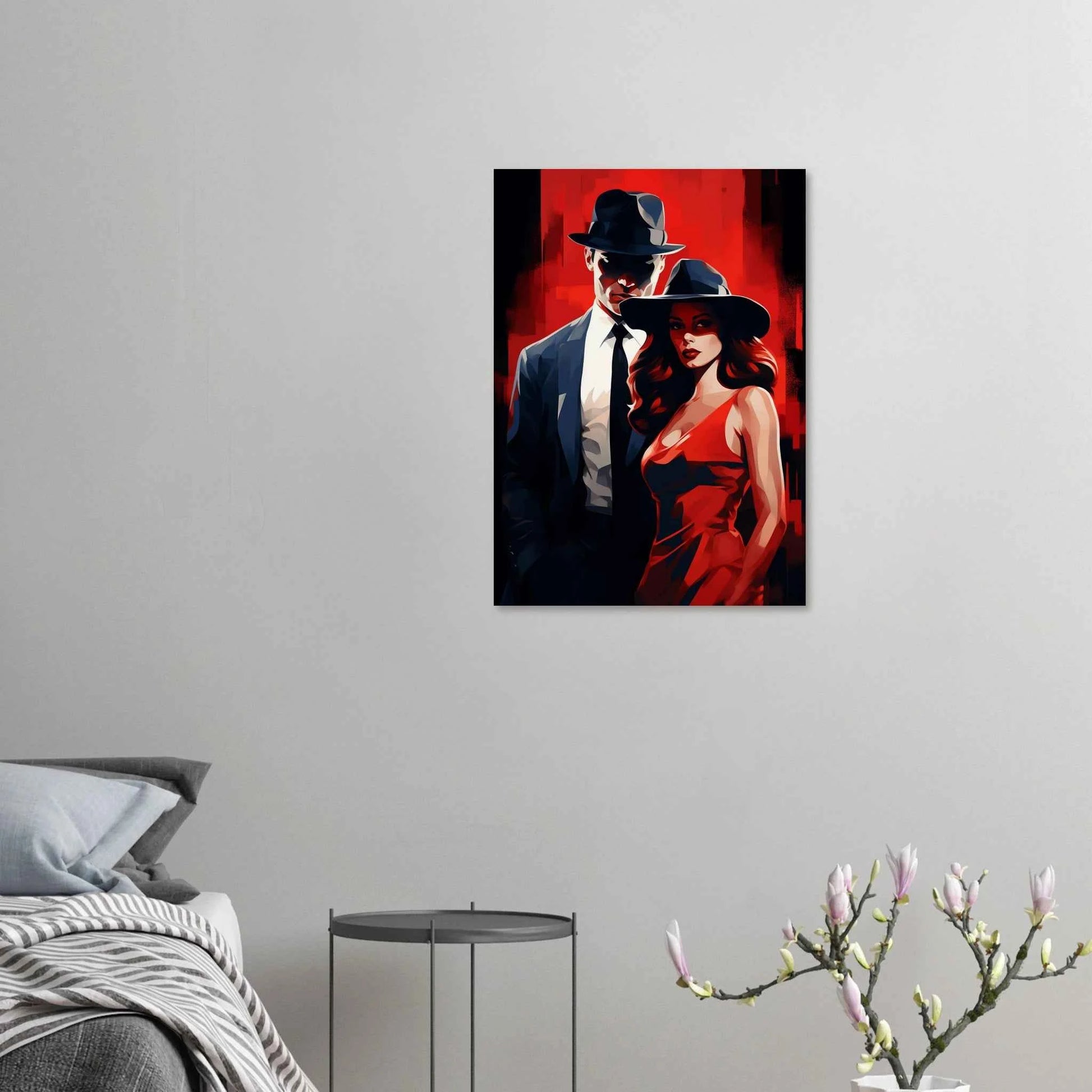 Dramatic Red & Black Duo Art Print