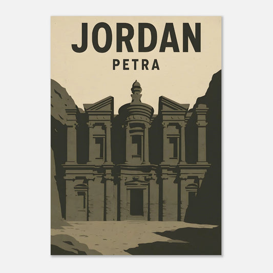 Jordan Petra Vintage Travel Poster - Canvasero