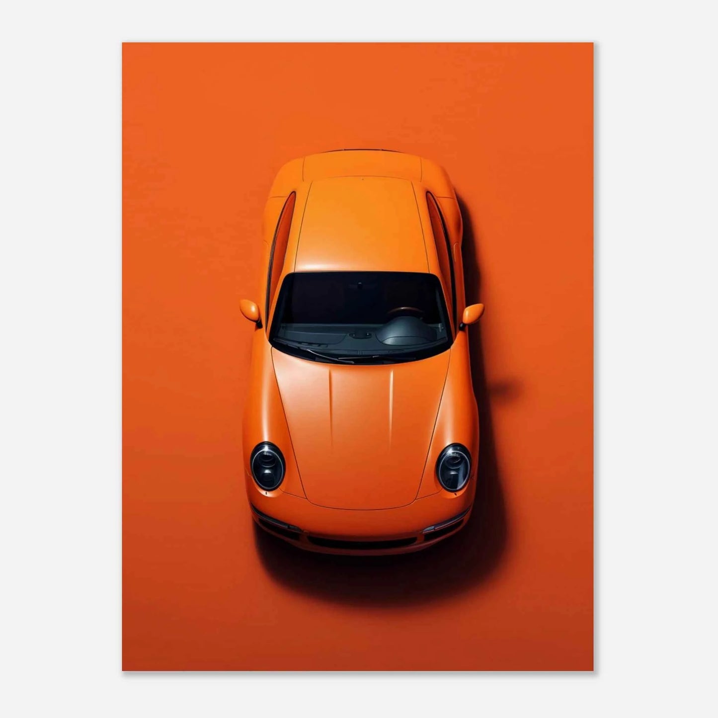 Orange Sports Car Poster