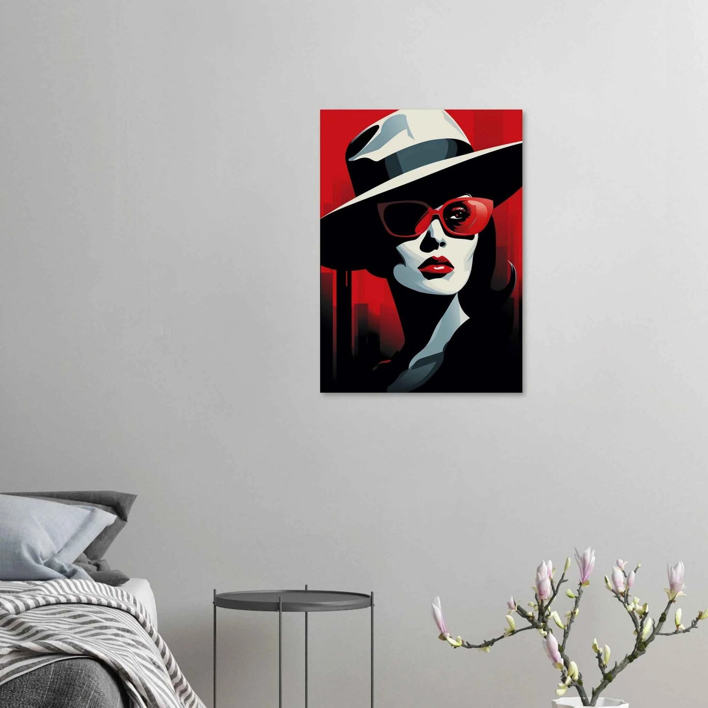Bold Red & Black Art Print