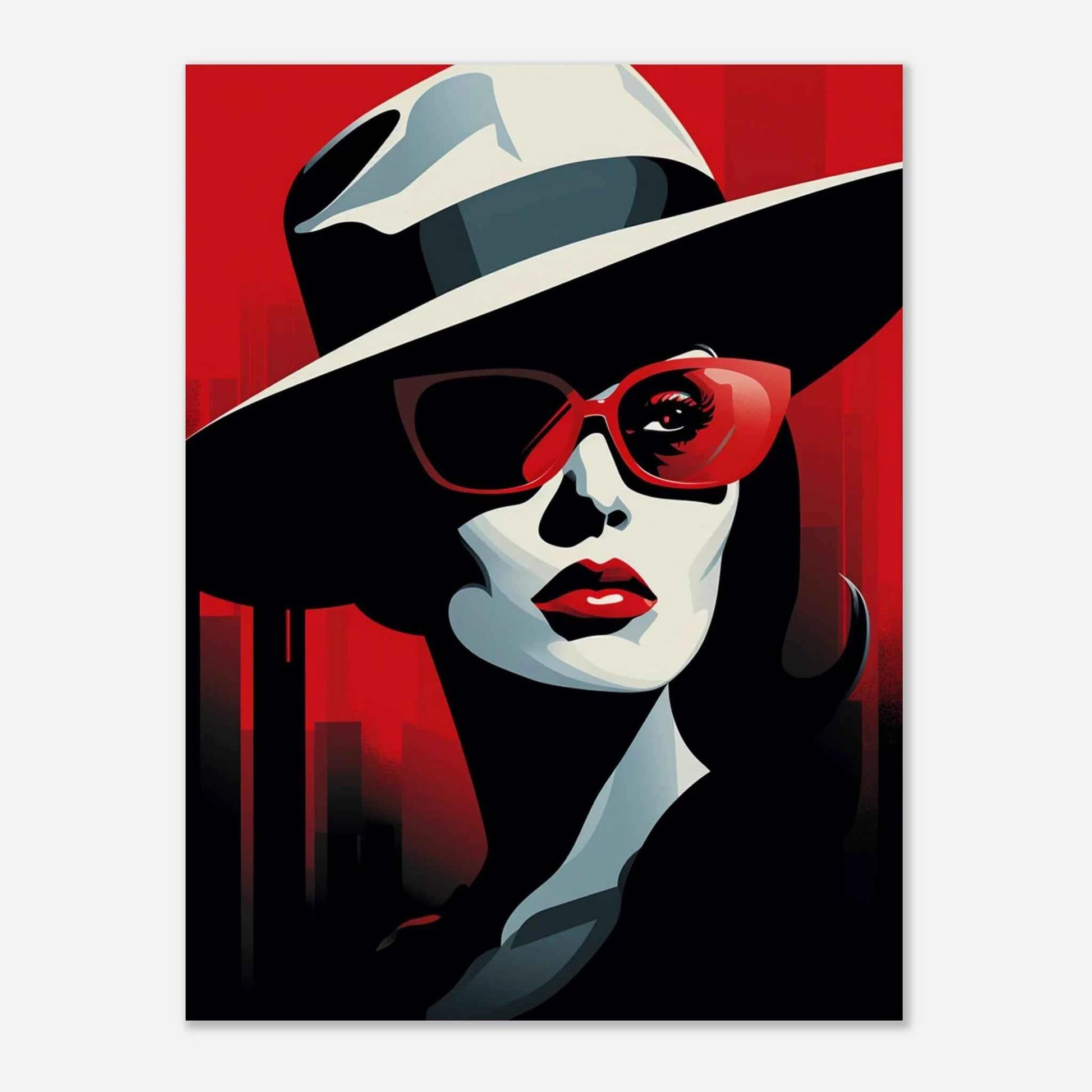 Bold Red & Black Art Print