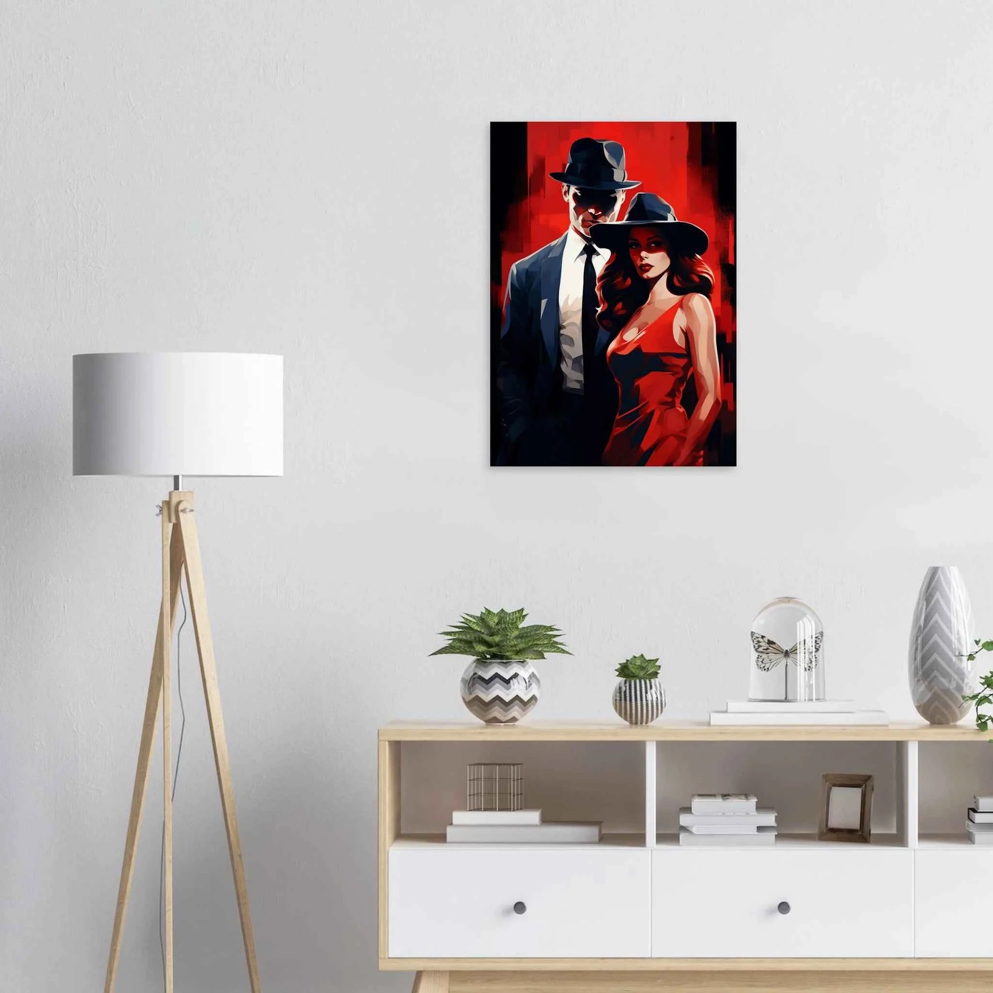 Dramatic Red & Black Duo Art Print