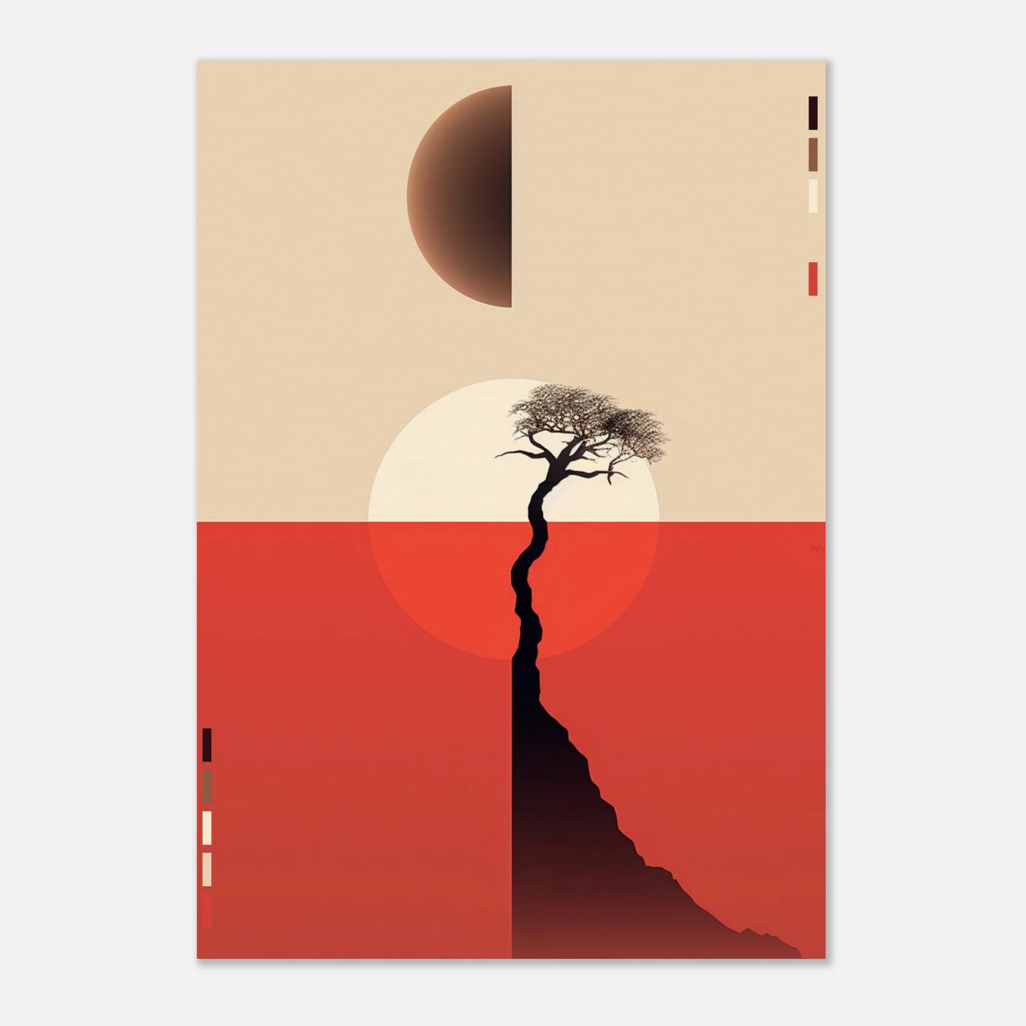 Minimalist Arid Landscape - Canvasero