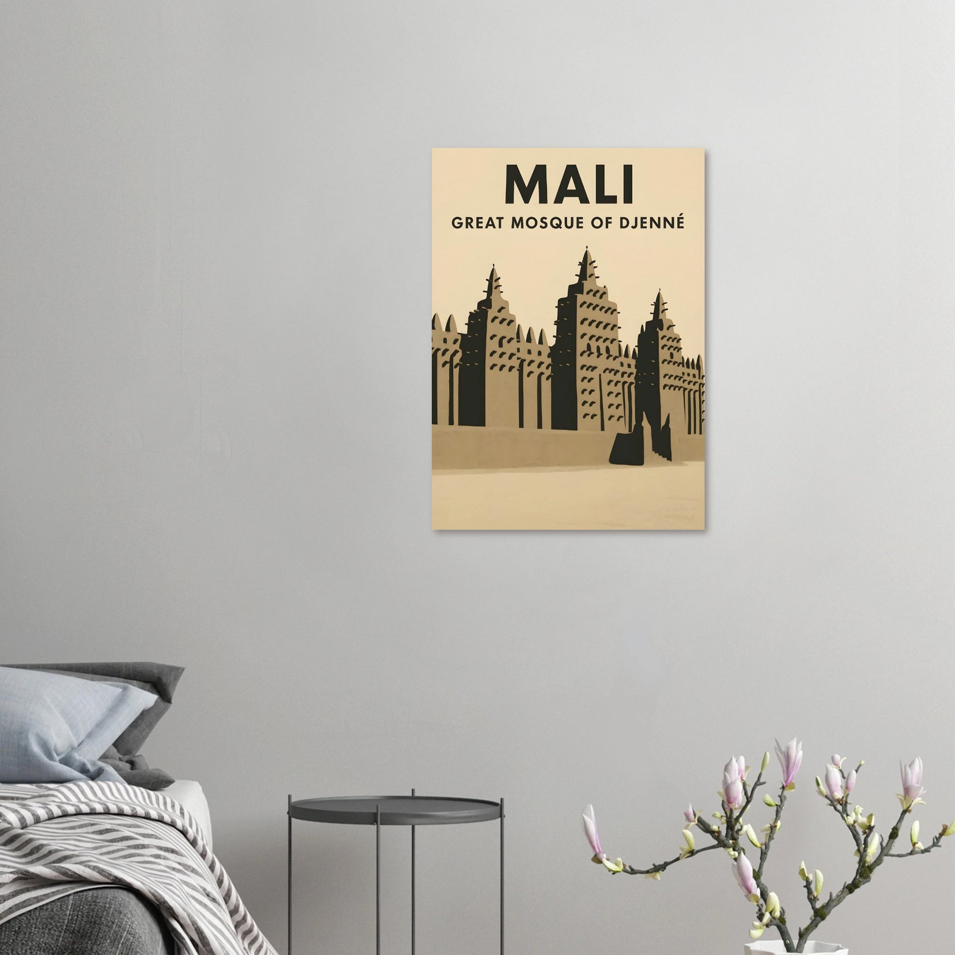 Mali Great Mosque Poster – Earthy Tones Art Print - Canvasero
