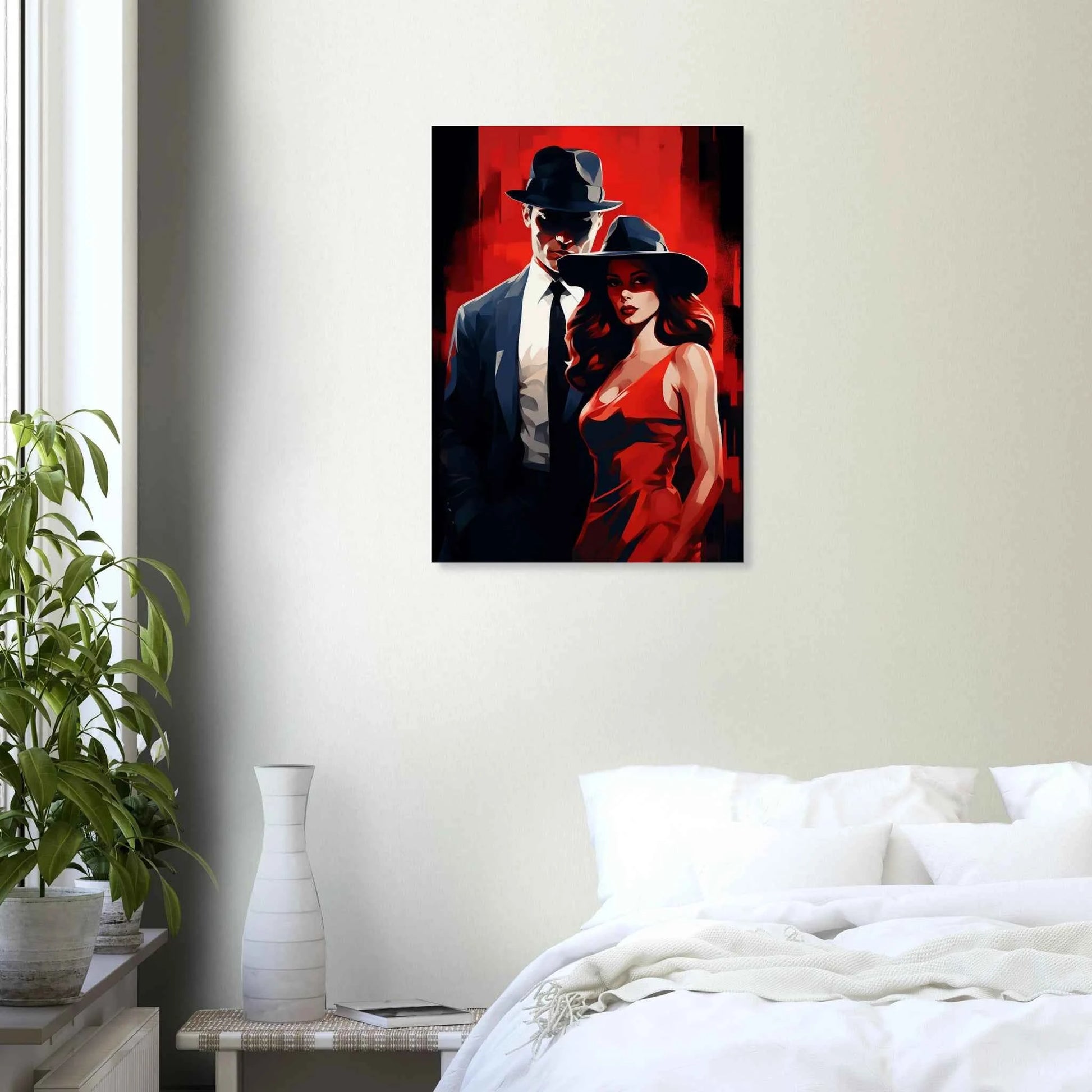 Dramatic Red & Black Duo Art Print