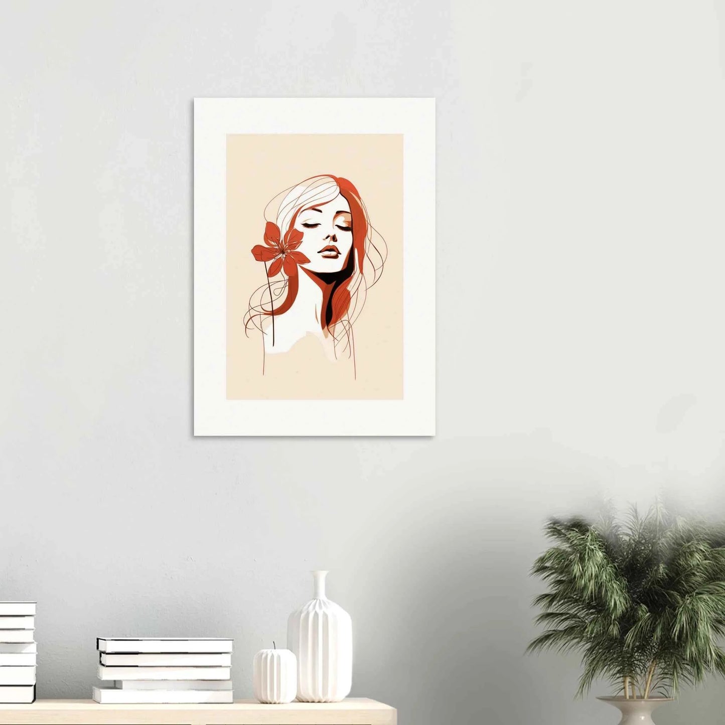 Serene Bloom Portrait Print