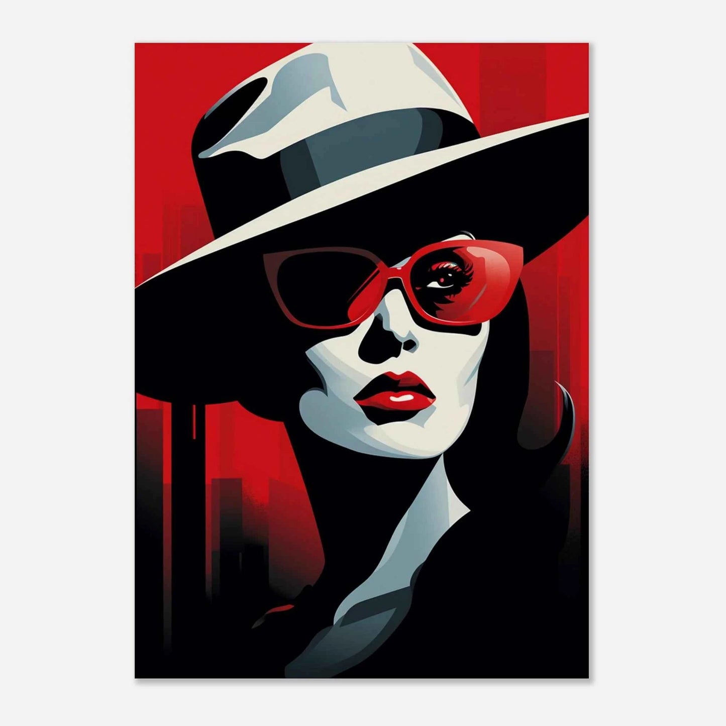 Bold Red & Black Art Print