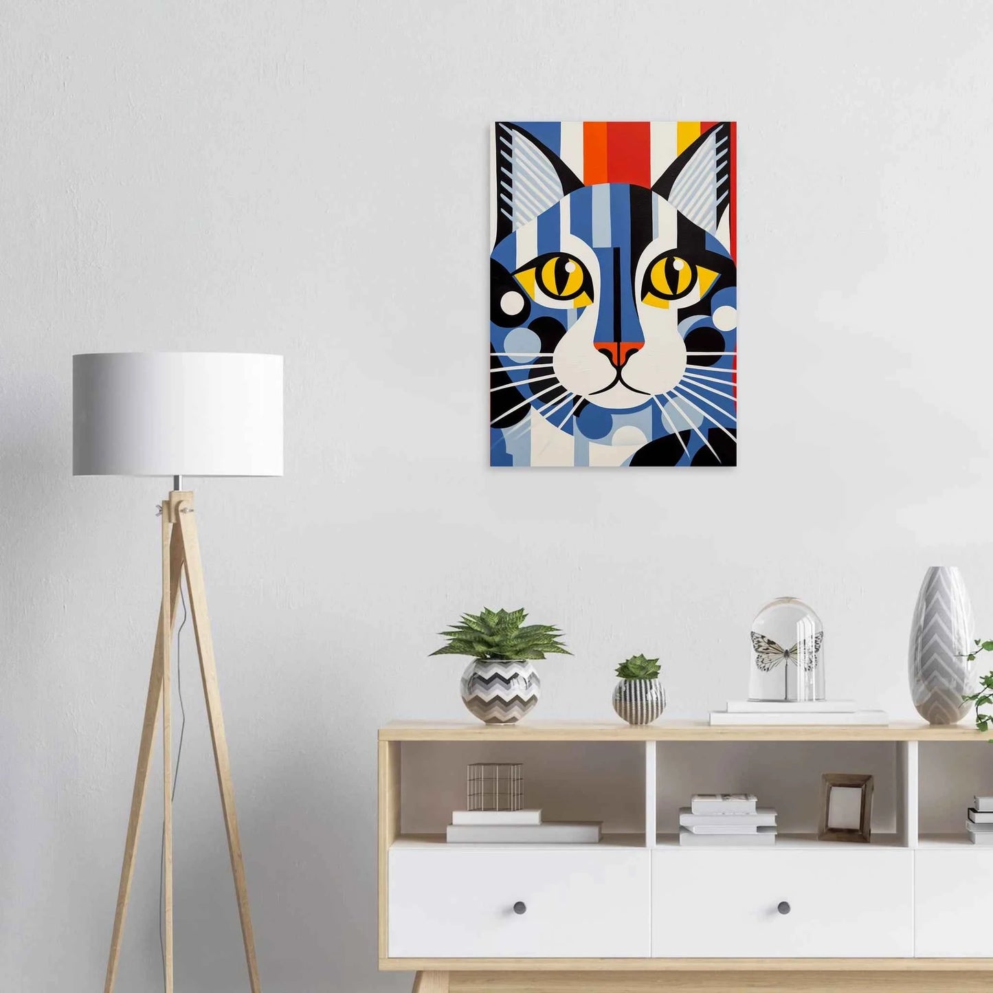 Pop Art Cat Poster in Vibrant