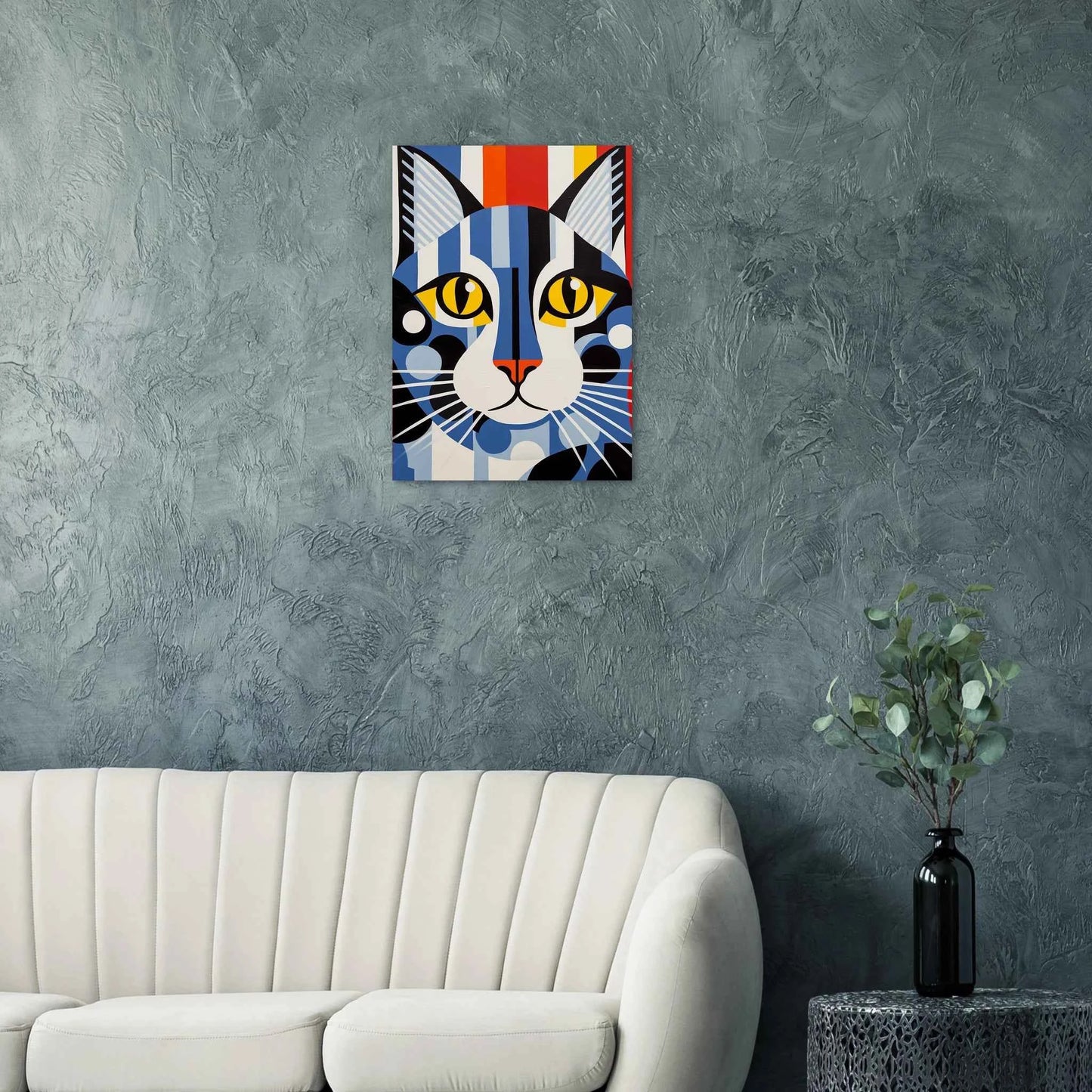 Pop Art Cat Poster in Vibrant